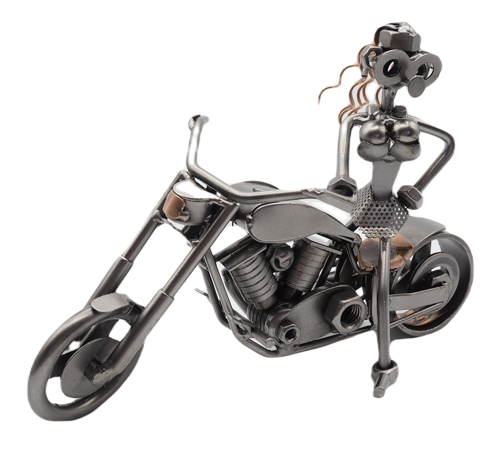Fotomodel op motor