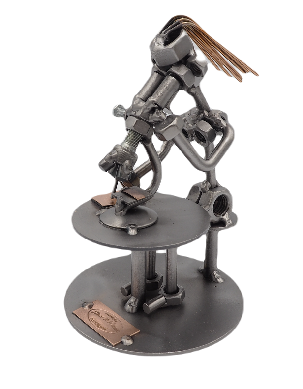 Biologe / Patholoog anatoom met microscoop