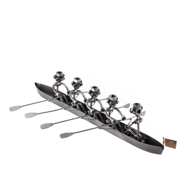Roeien 4 mans boot.