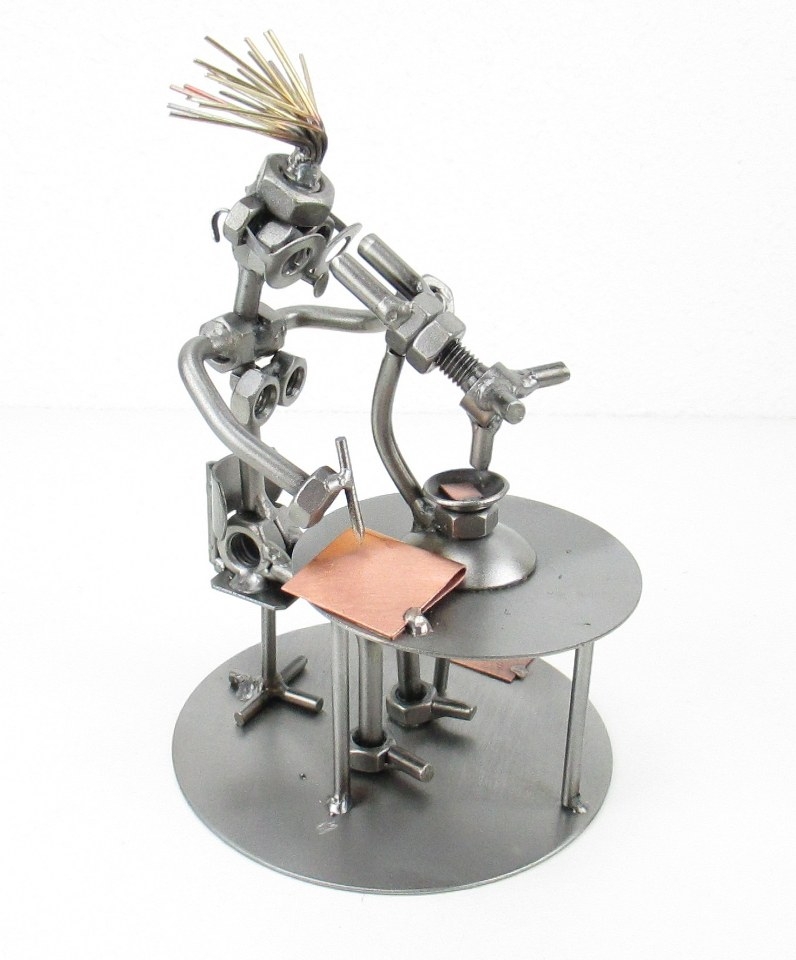 Biologe - Patholoog anatoom met microscoop (V)